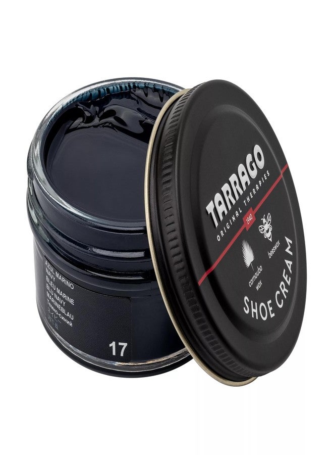 Tarrago Shoe Cream Professional Shoe Polish for Leather Boots, Shoes, Purse, Furniture Eco Friendly Leather Conditioner 1.7oz - Navy Blue #17 - Image 1